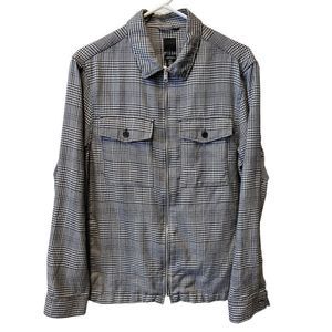 H & M, zip up jacket , medium , black and white